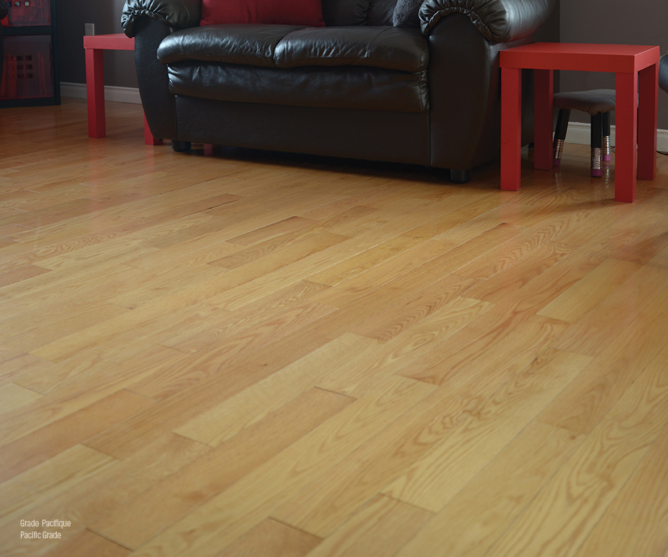 Natural flooring in a room