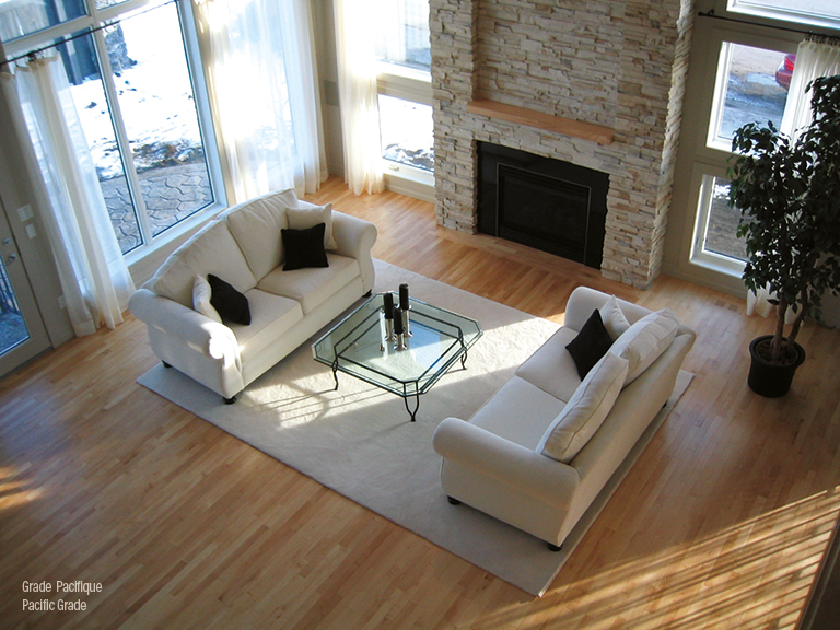Natural flooring in a room