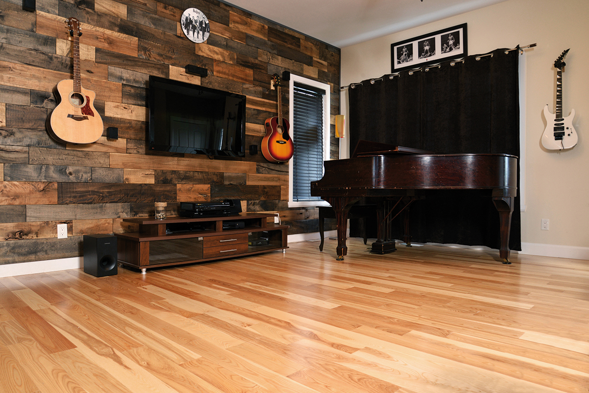 Natural flooring in a room