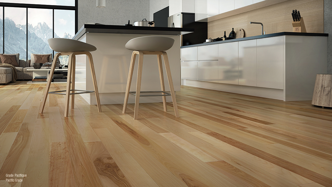 Natural flooring in a room