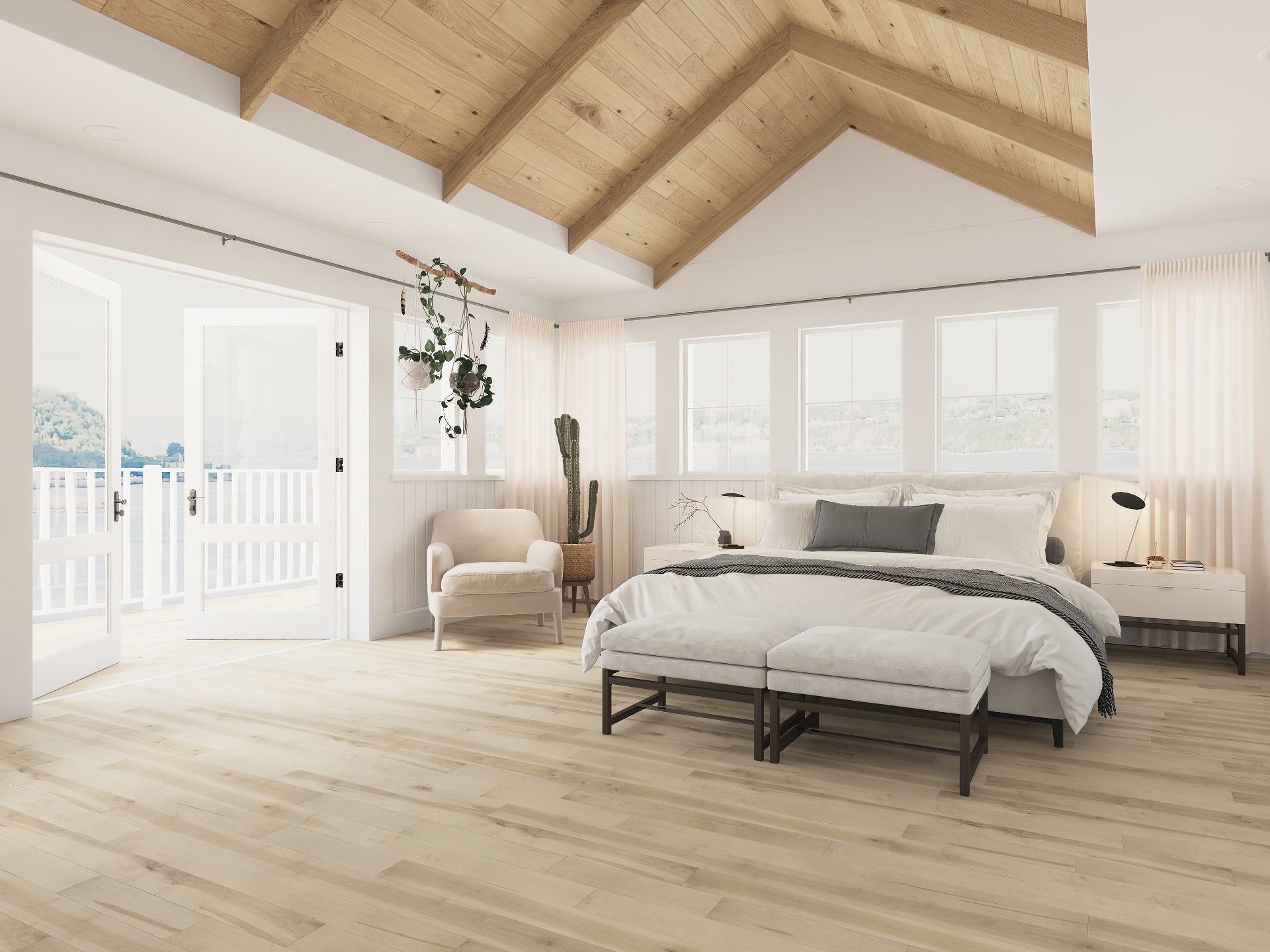 Boreal flooring, shown in a room