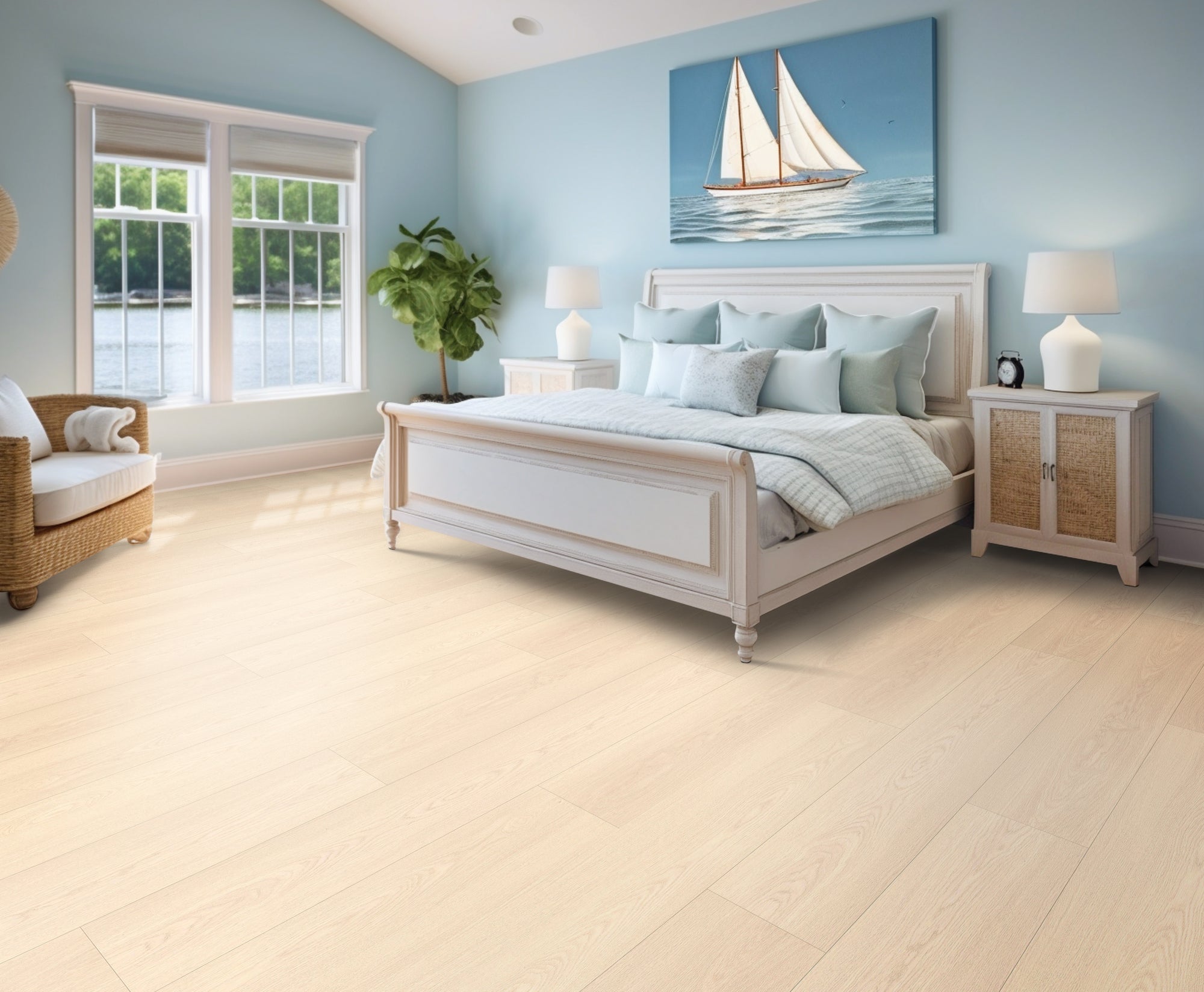 Aged Alabaster flooring, shown in a room