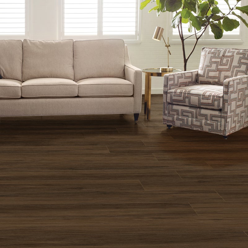 Mahogany flooring in a room