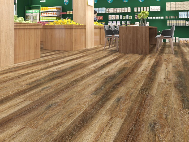 Cabin flooring in a room