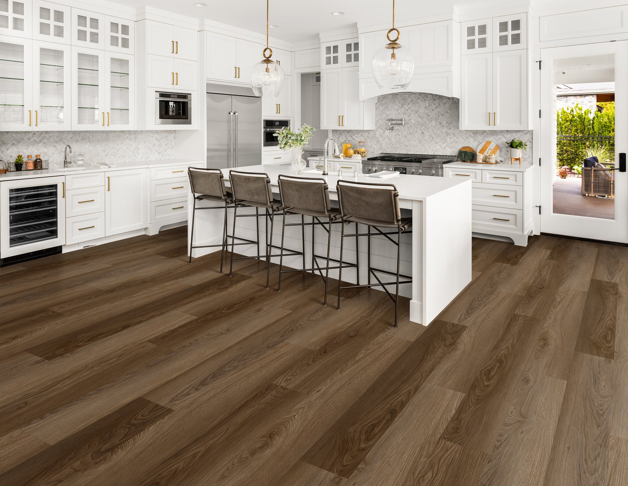 Almond Bark flooring, shown in a room