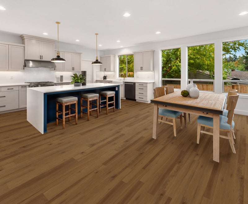 Golden flooring in a room