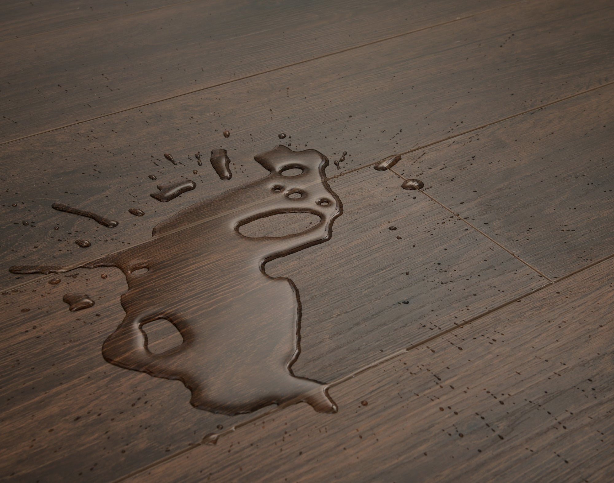 Walnut flooring, shown in a room