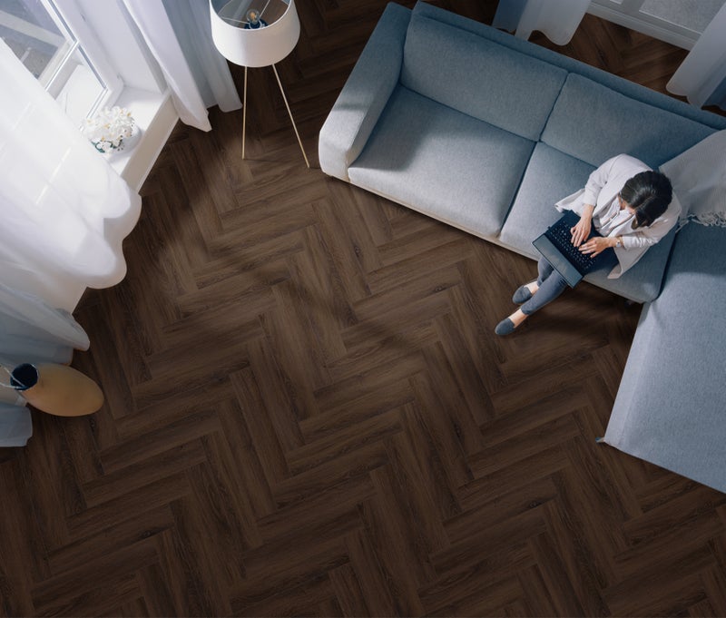 Walnut flooring in a room
