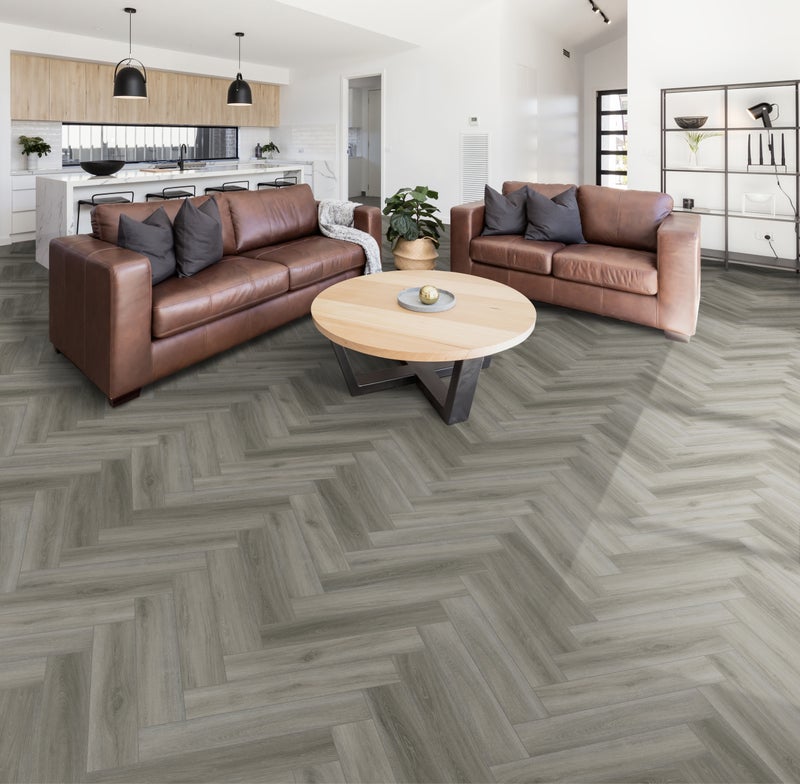 Fossil flooring in a room