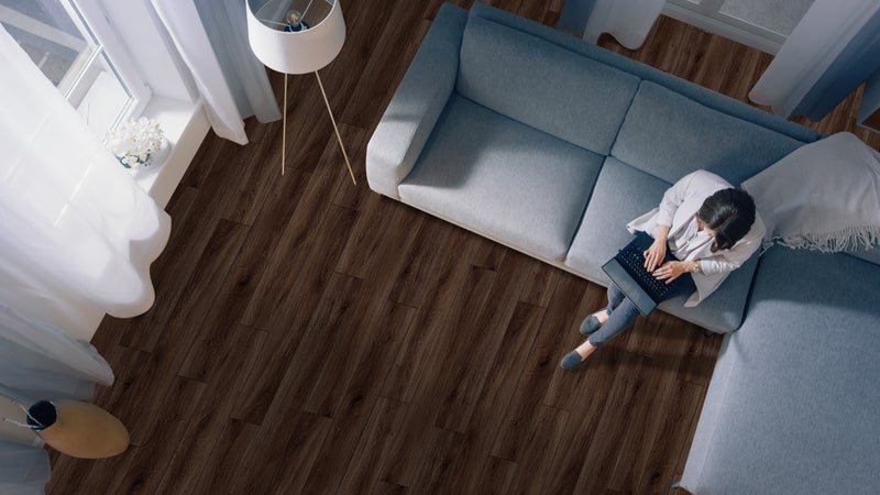 Walnut flooring in a room