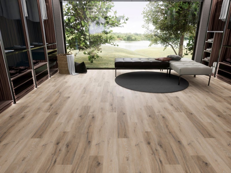 Almond flooring in a room
