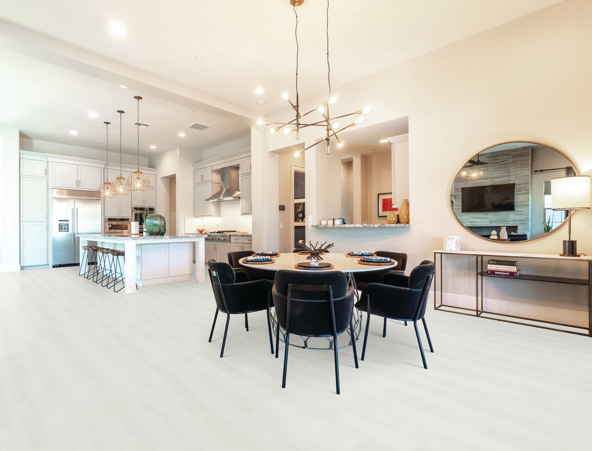 Polar flooring, shown in a room