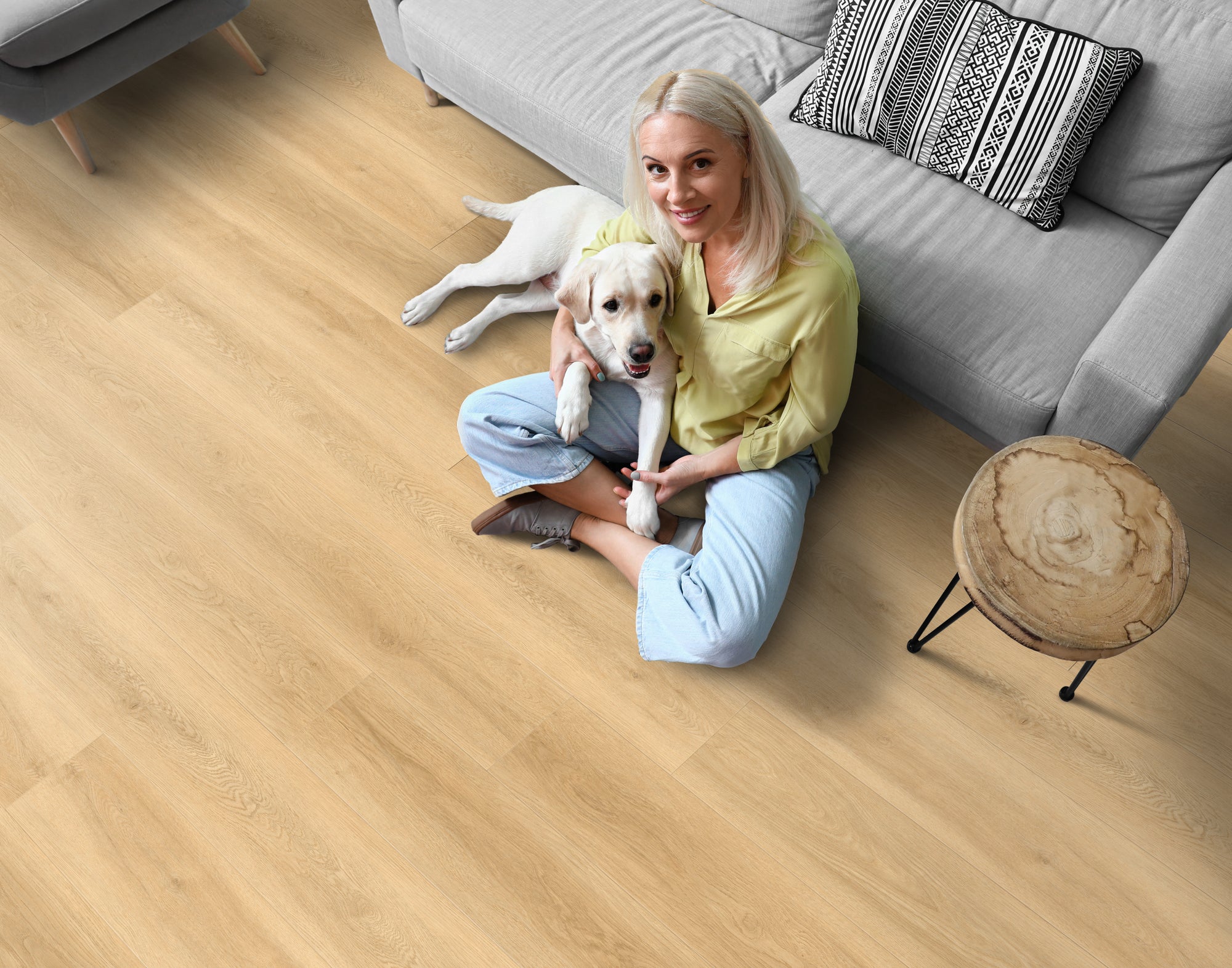 Desert flooring, shown in a room