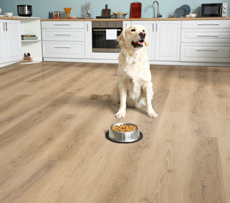 Clay flooring in a room