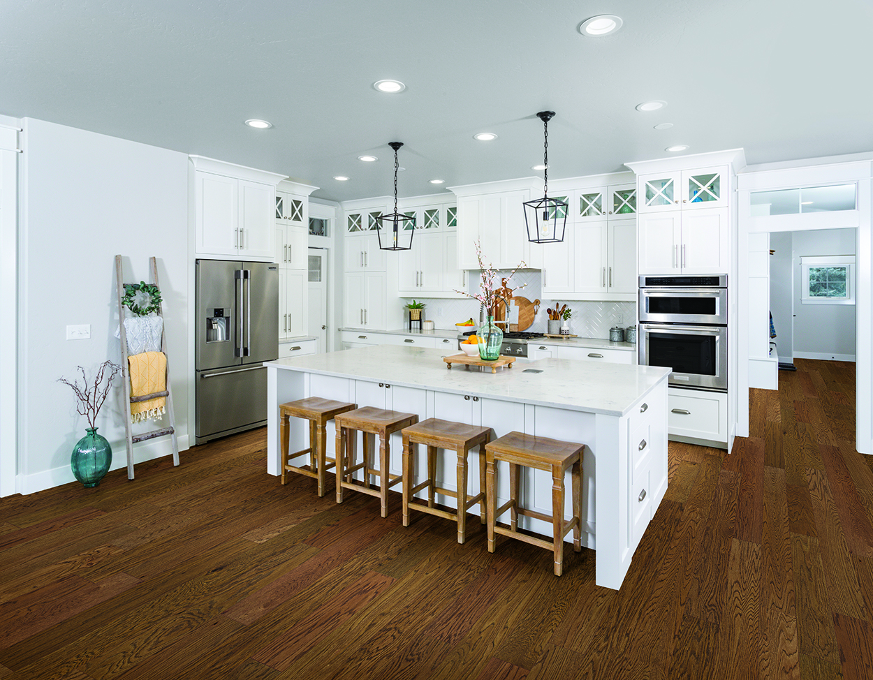 Havana Coffee flooring, shown in a room