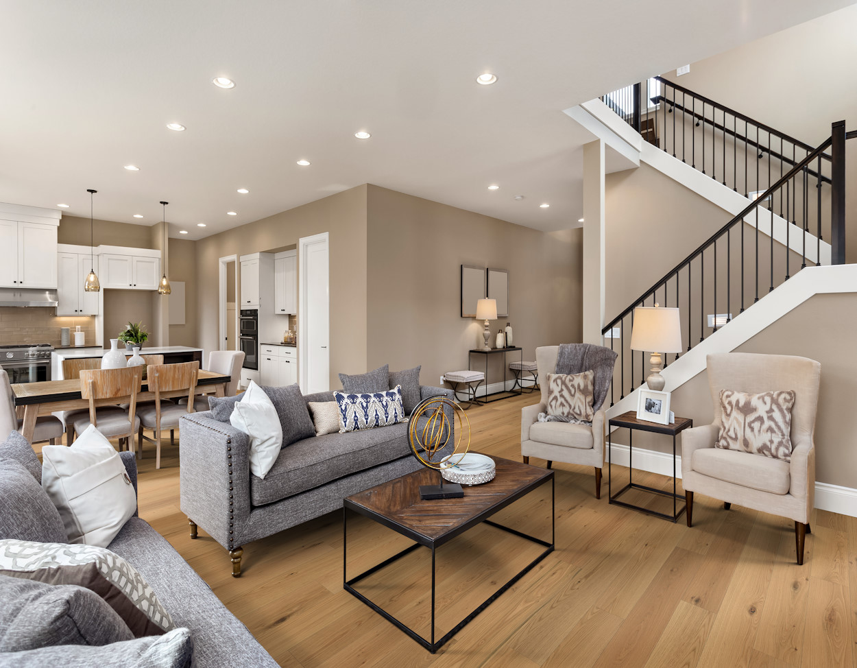 Natural flooring in a room