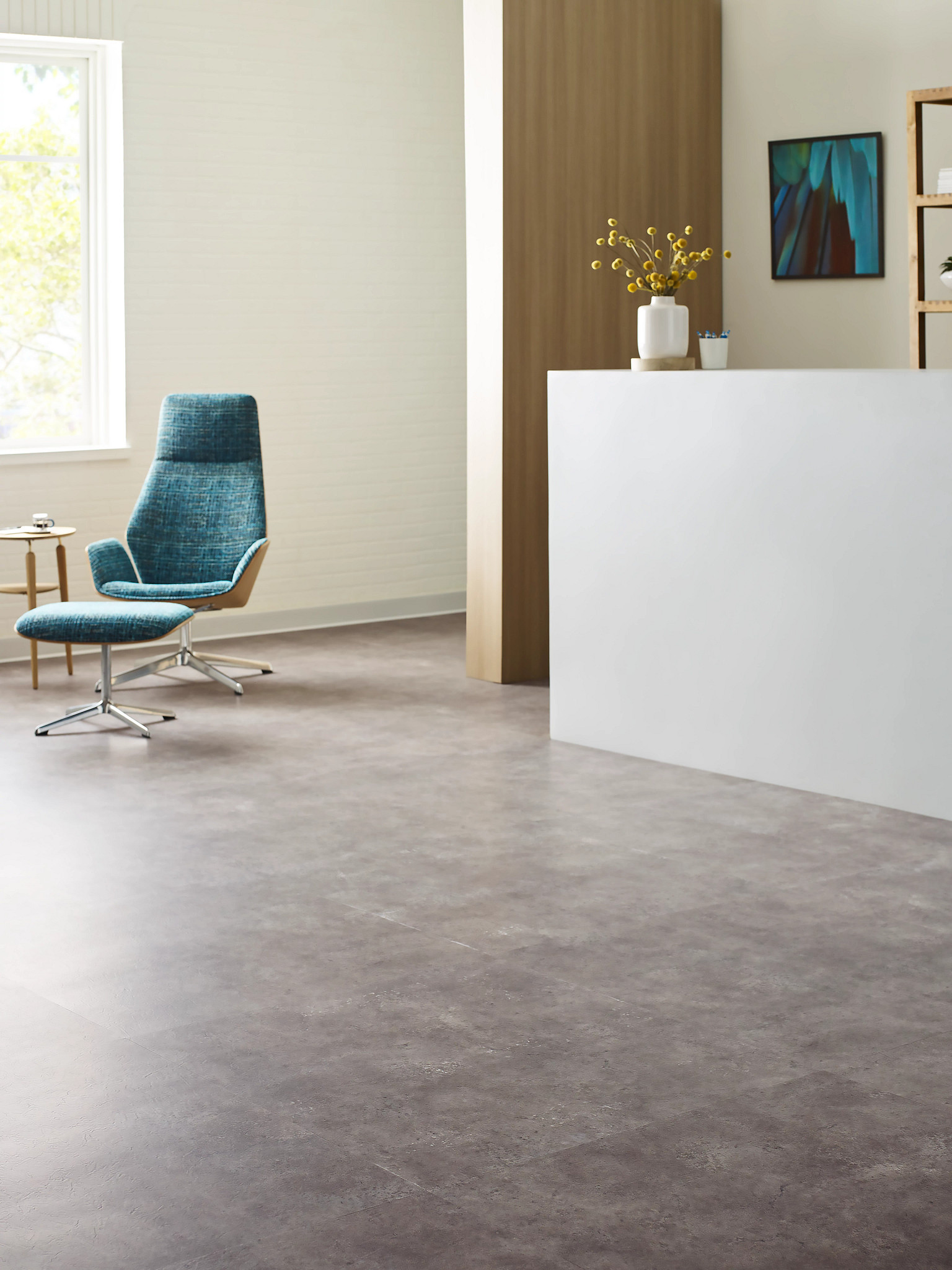 Plateau flooring, shown in a room
