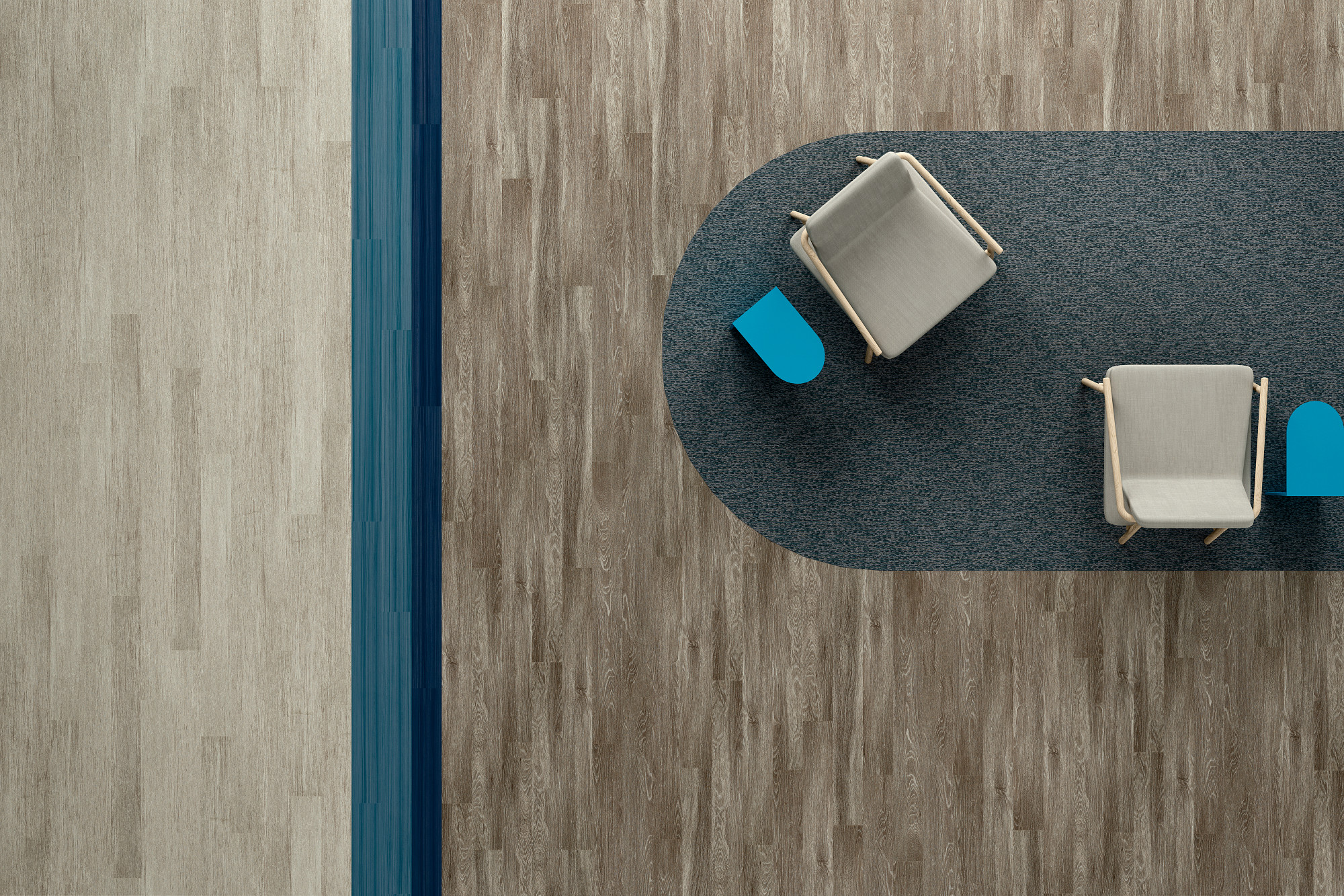 Caribe flooring, shown in a room