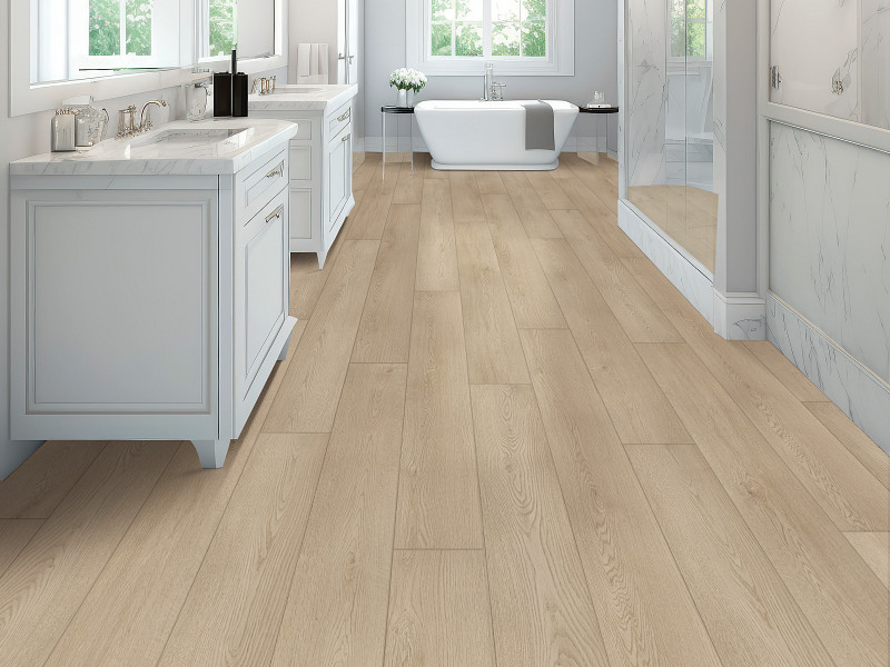 Sunlit Beige flooring in a room