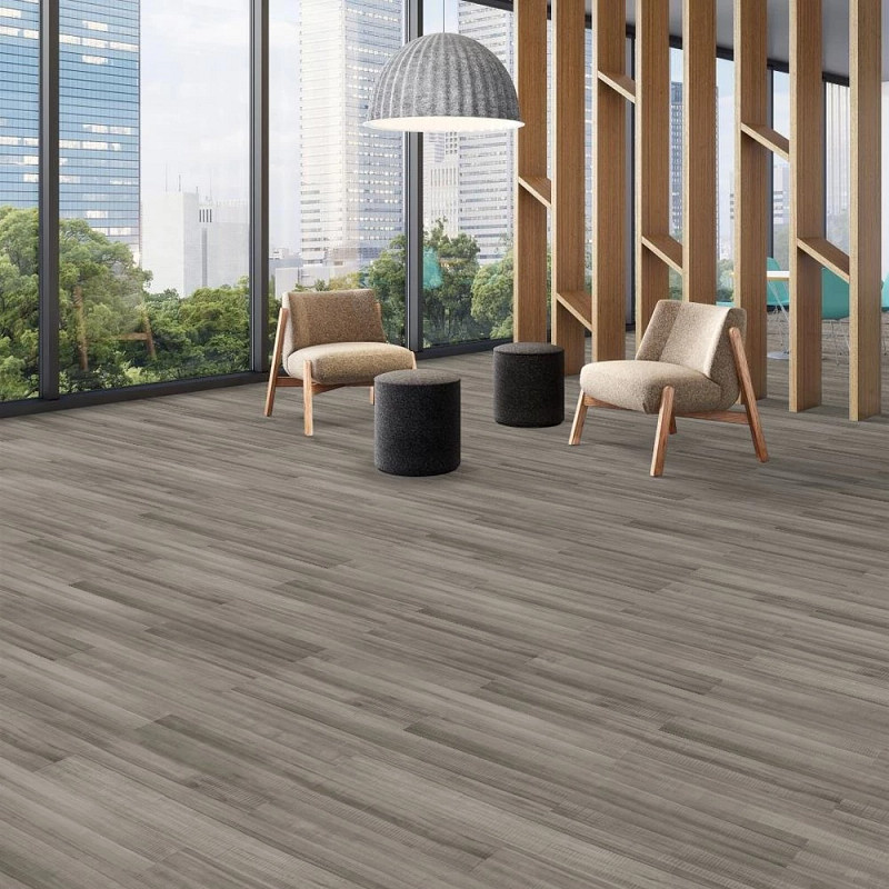 Cinders flooring in a room