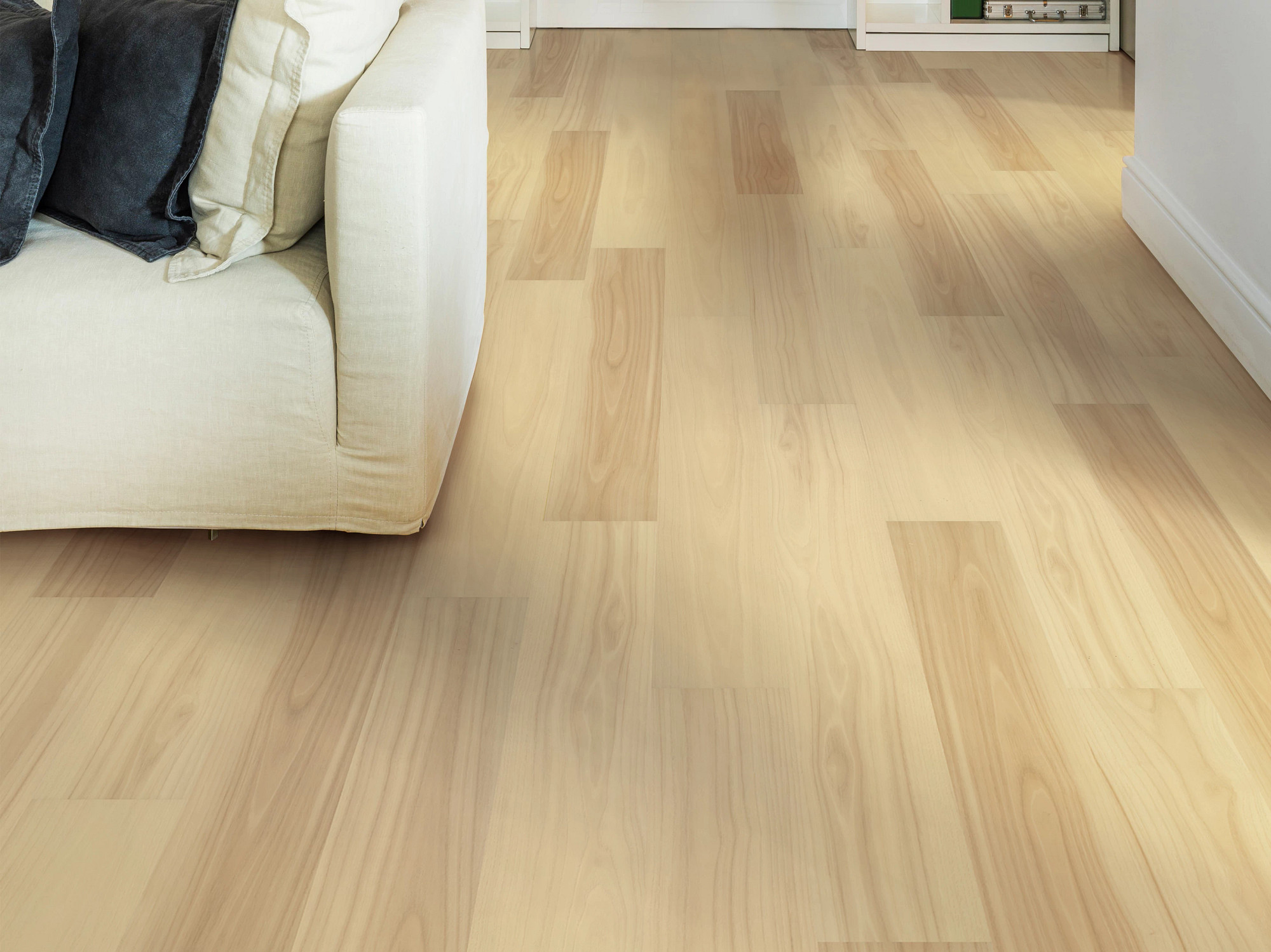 Marzipan flooring, shown in a room