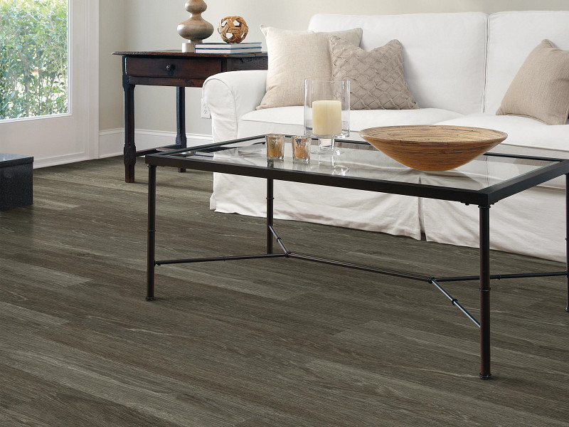 Carbon flooring in a room