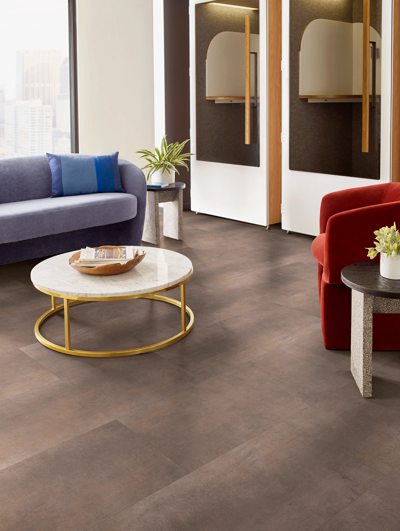 Inferno flooring in a room