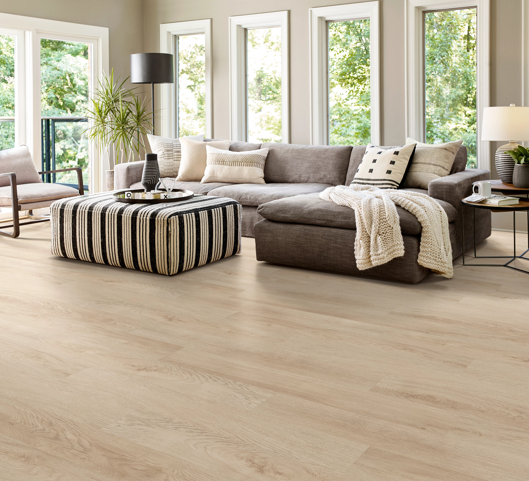 Sand Dune flooring, shown in a room