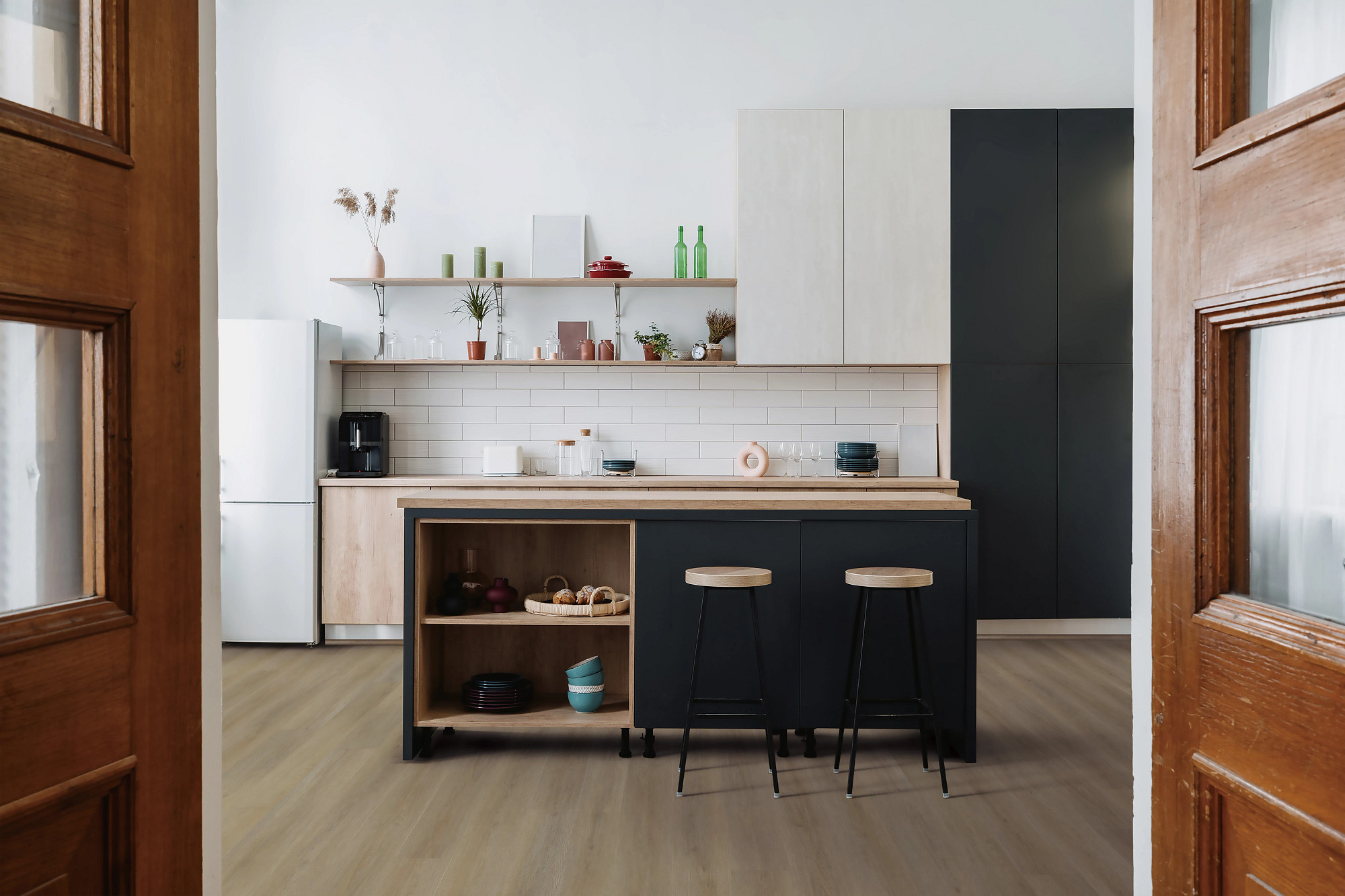 Foxbury Oak flooring, shown in a room