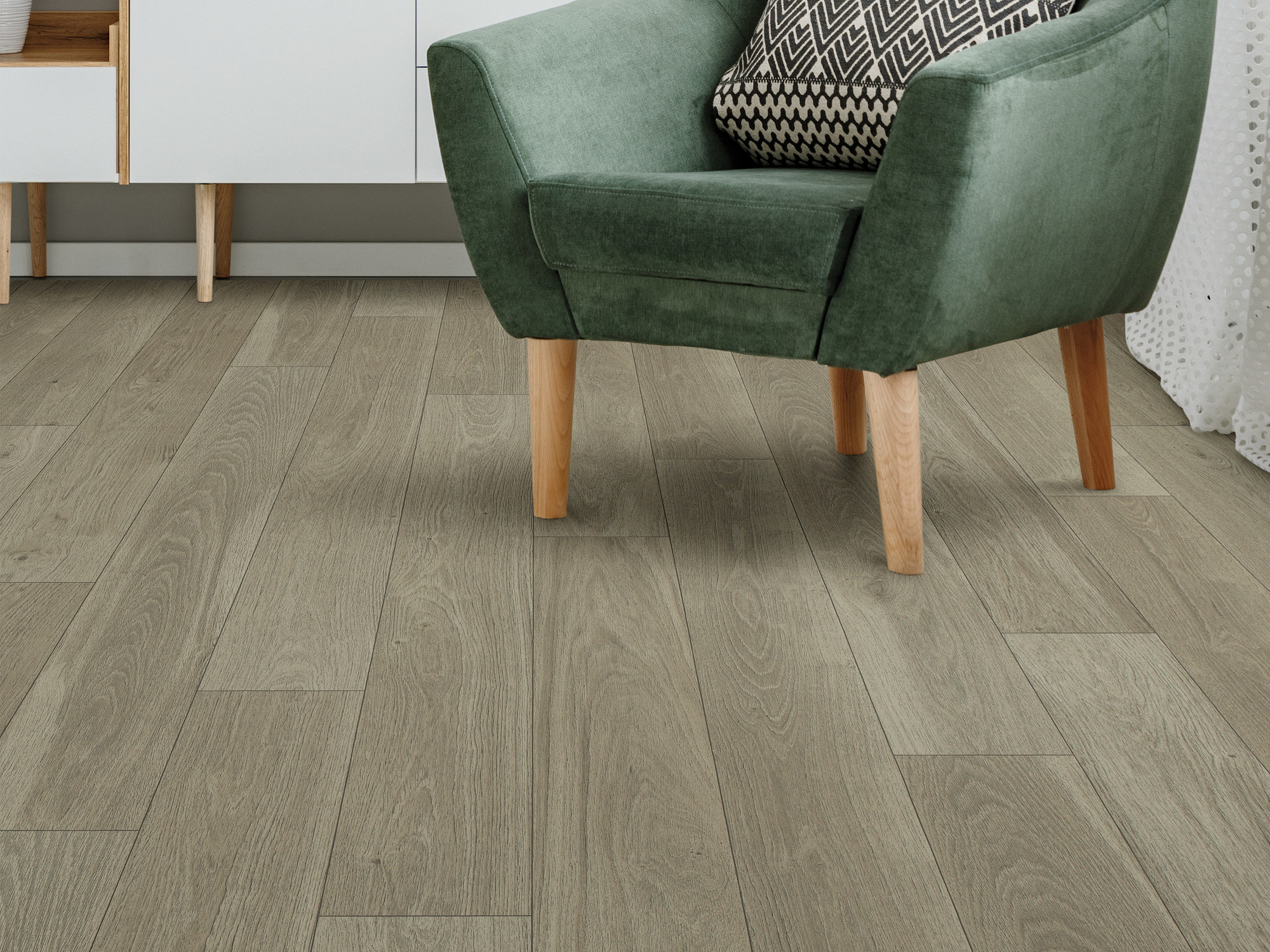 Perseus flooring, shown in a room