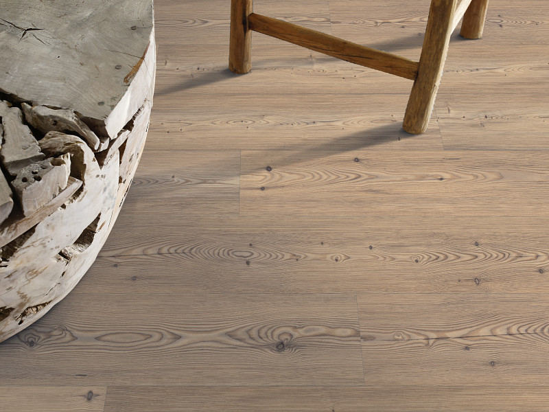 Lodge flooring in a room