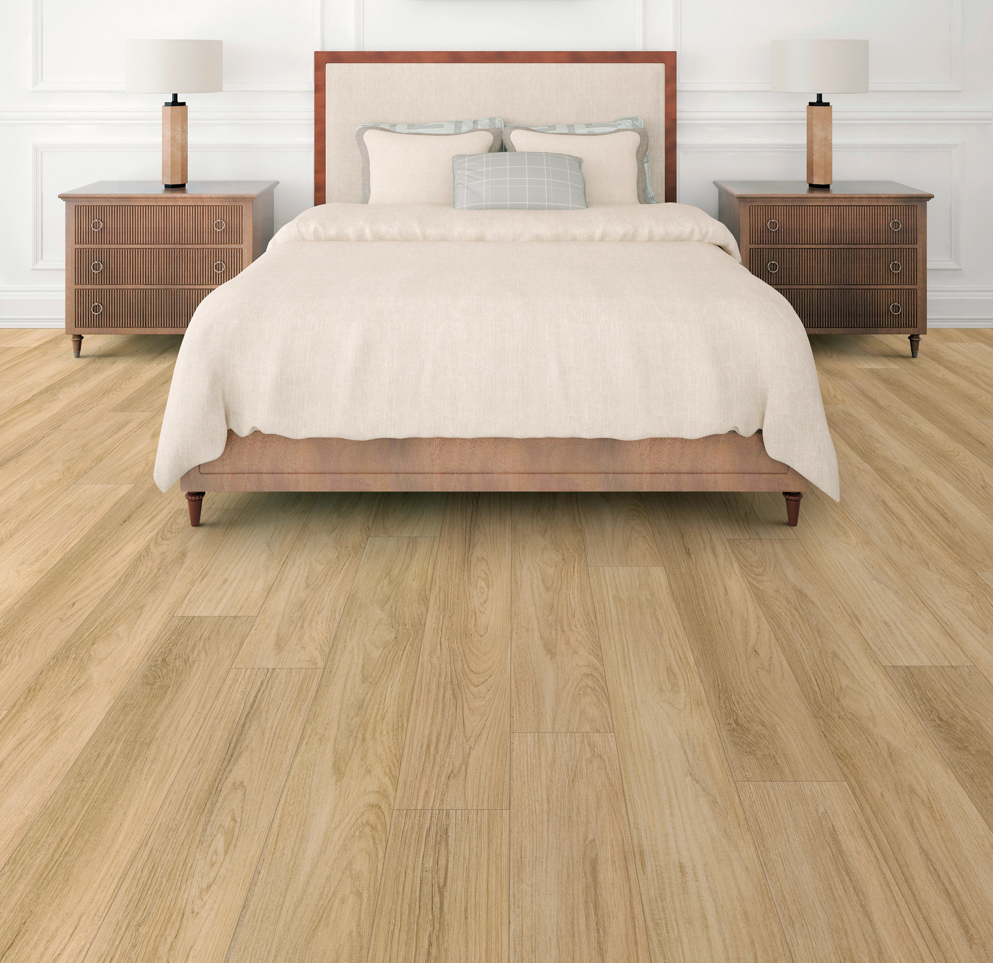 Golden Timber flooring, shown in a room