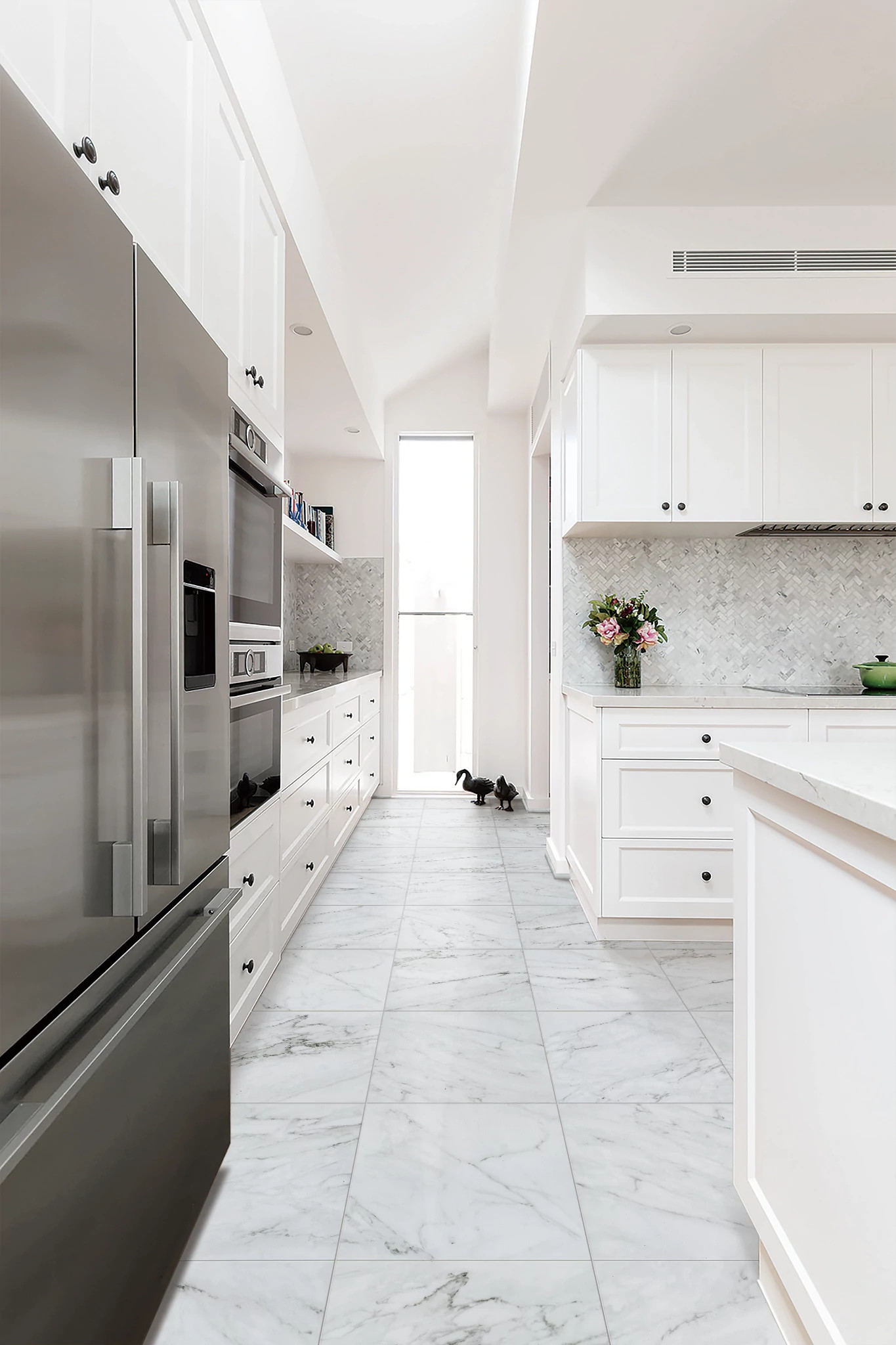 Eterna Marble flooring, shown in a room