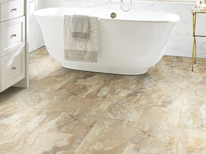 Clay flooring in a room