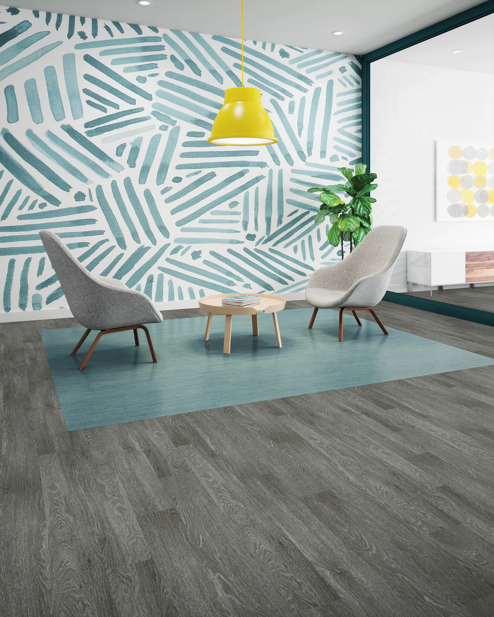 Beachwood flooring, shown in a room