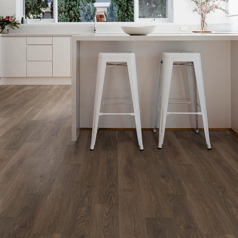 Charred Earth flooring in a room