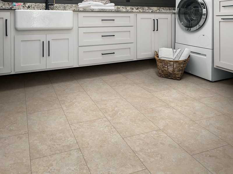 Earthstone flooring in a room