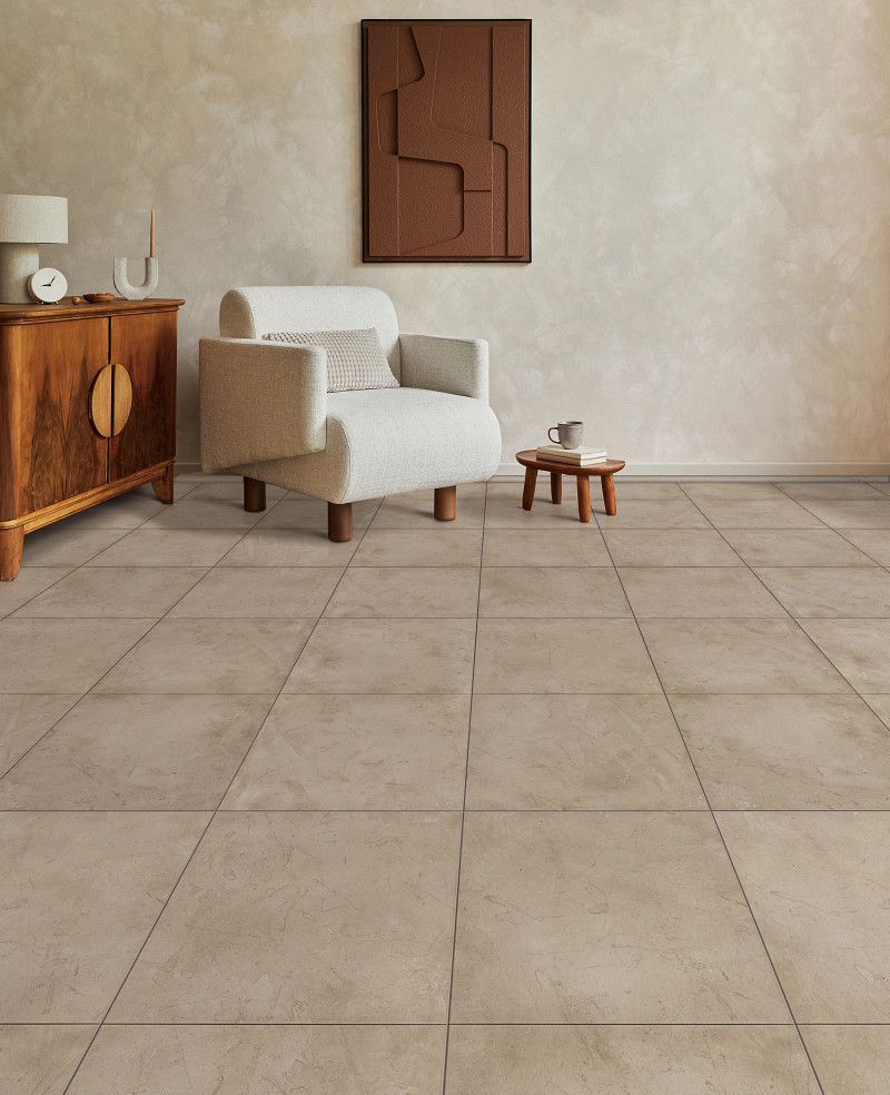 Raw Terra Cotta flooring in a room