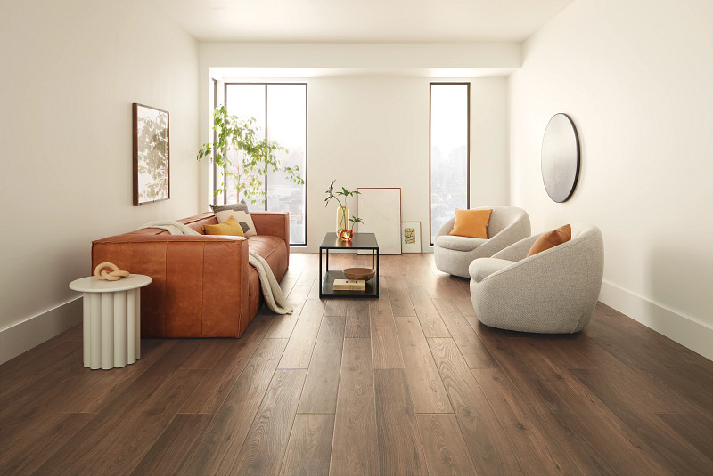 Tyro Walnut flooring in a room
