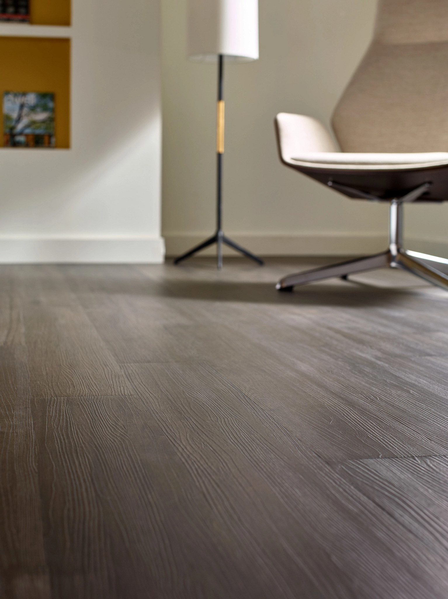 Iron Mountain flooring, shown in a room