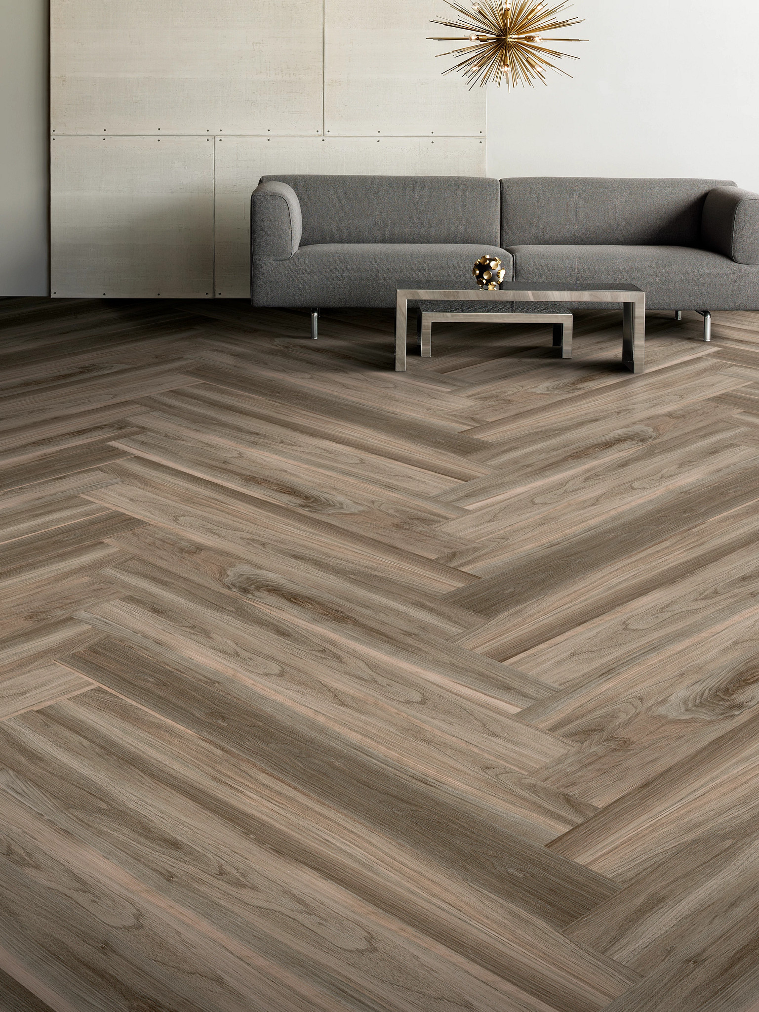 Sparrow flooring, shown in a room