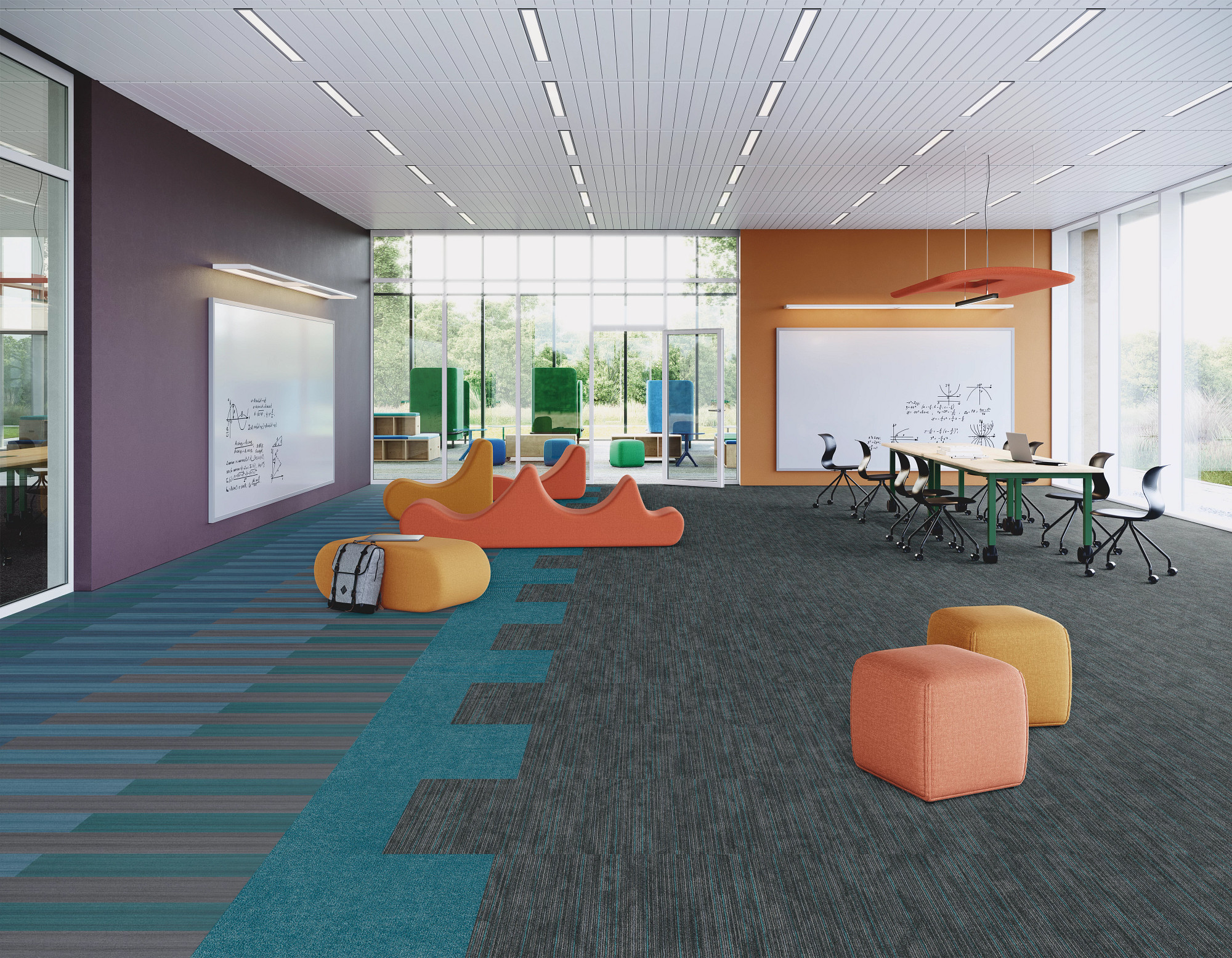 Caribe flooring, shown in a room