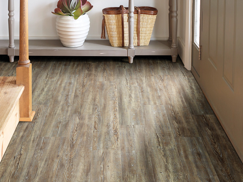 Tattered Barnboard flooring in a room