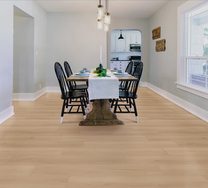 Champagne flooring in a room