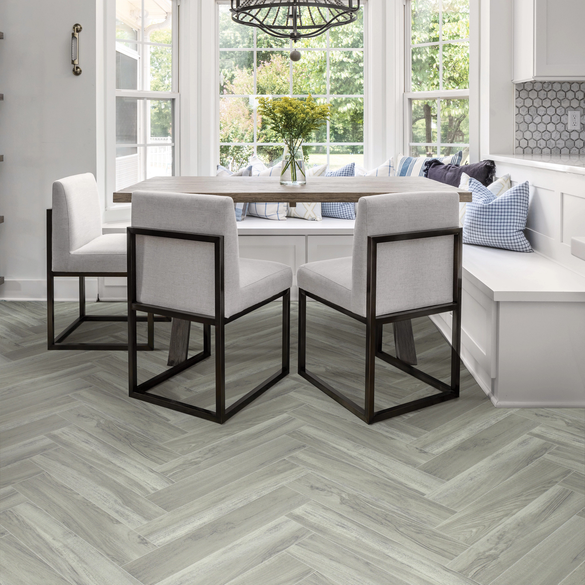 Aquarius flooring, shown in a room