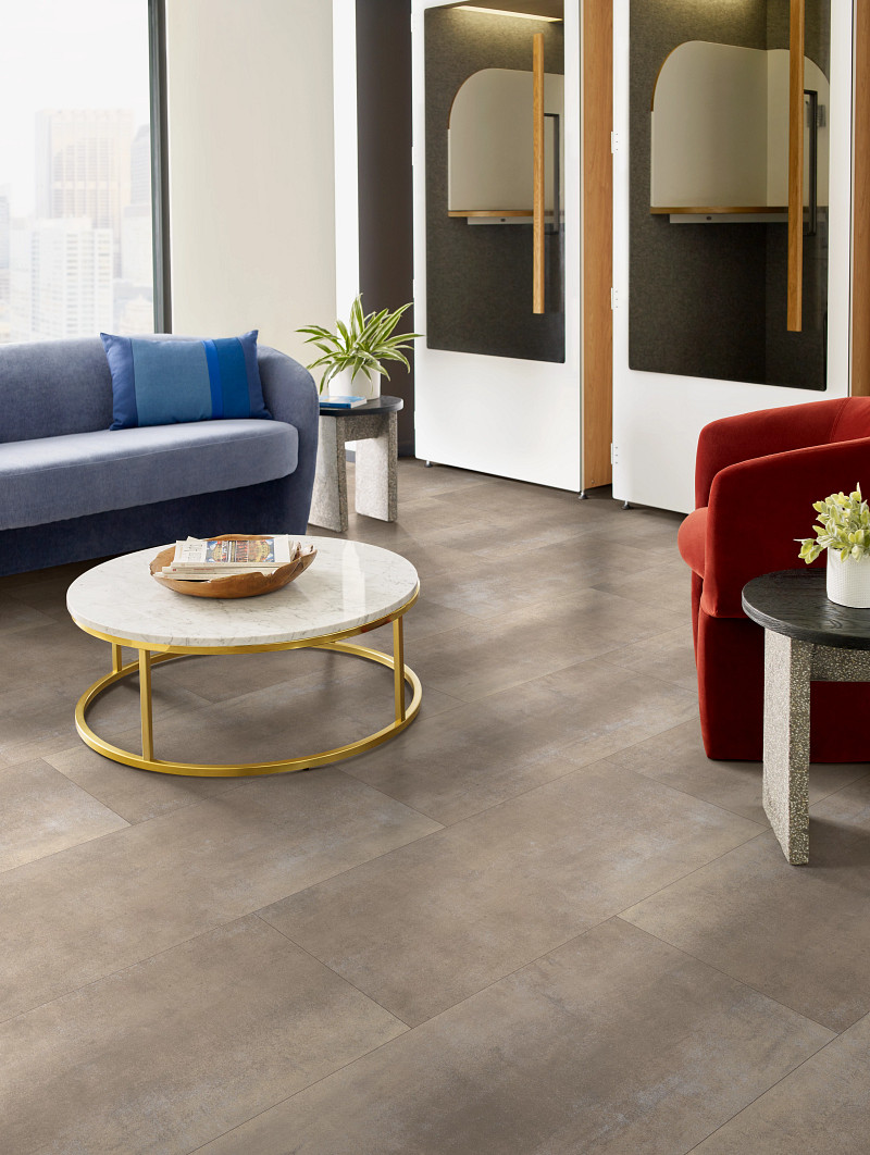 Galvanize flooring in a room
