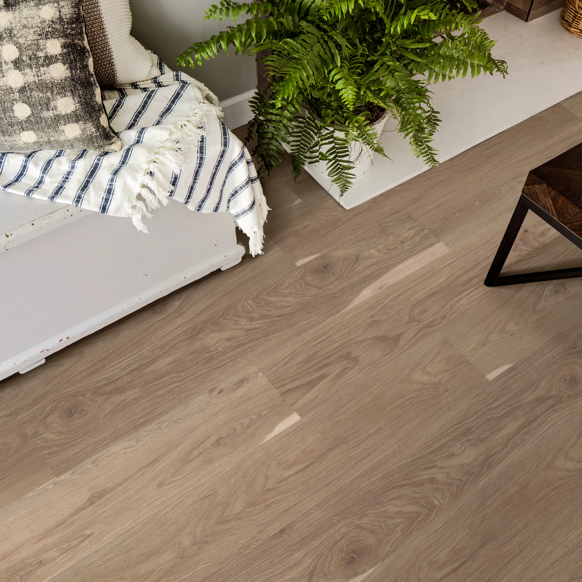 Truffle flooring, shown in a room