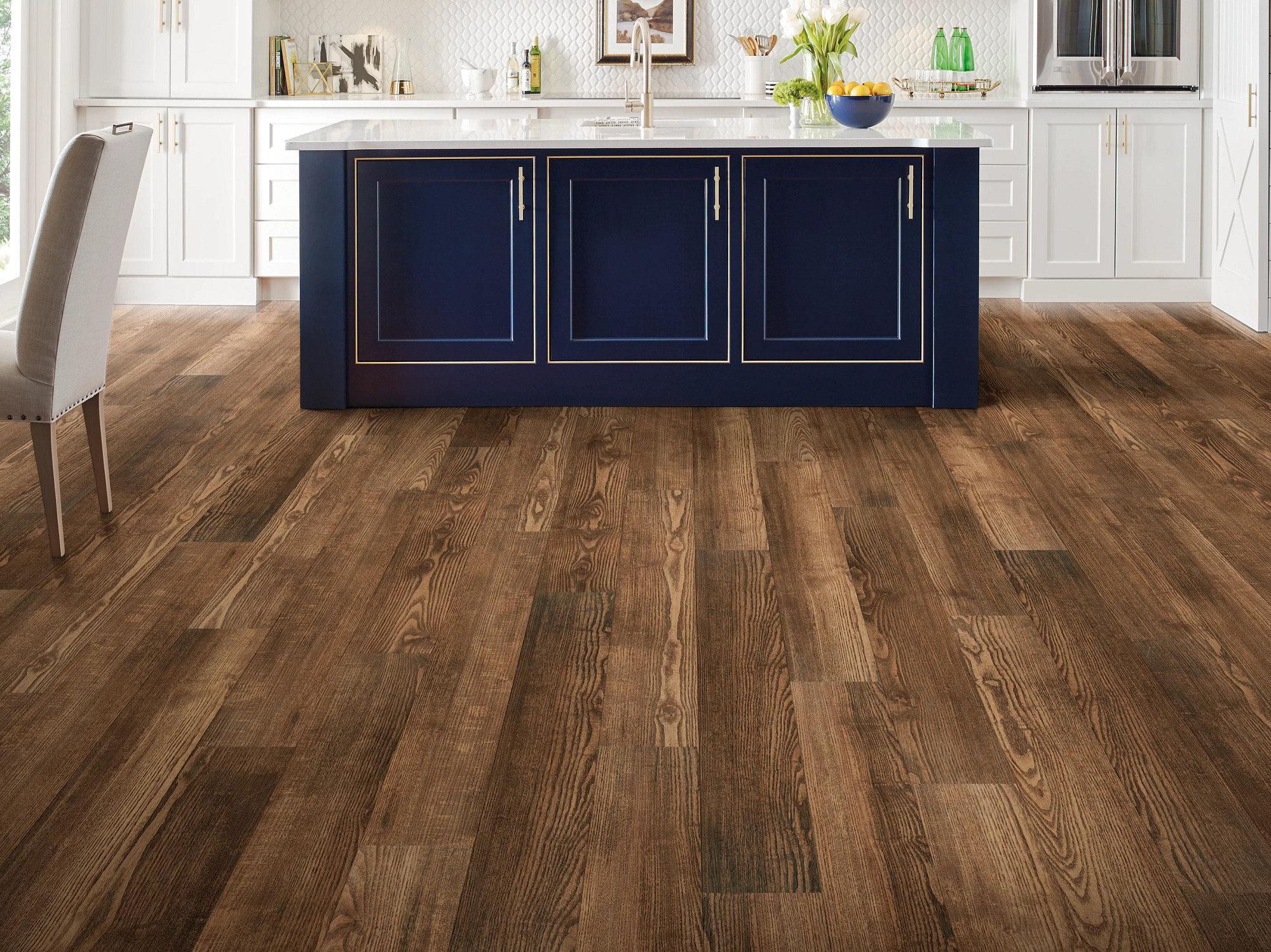 Cloves flooring, shown in a room