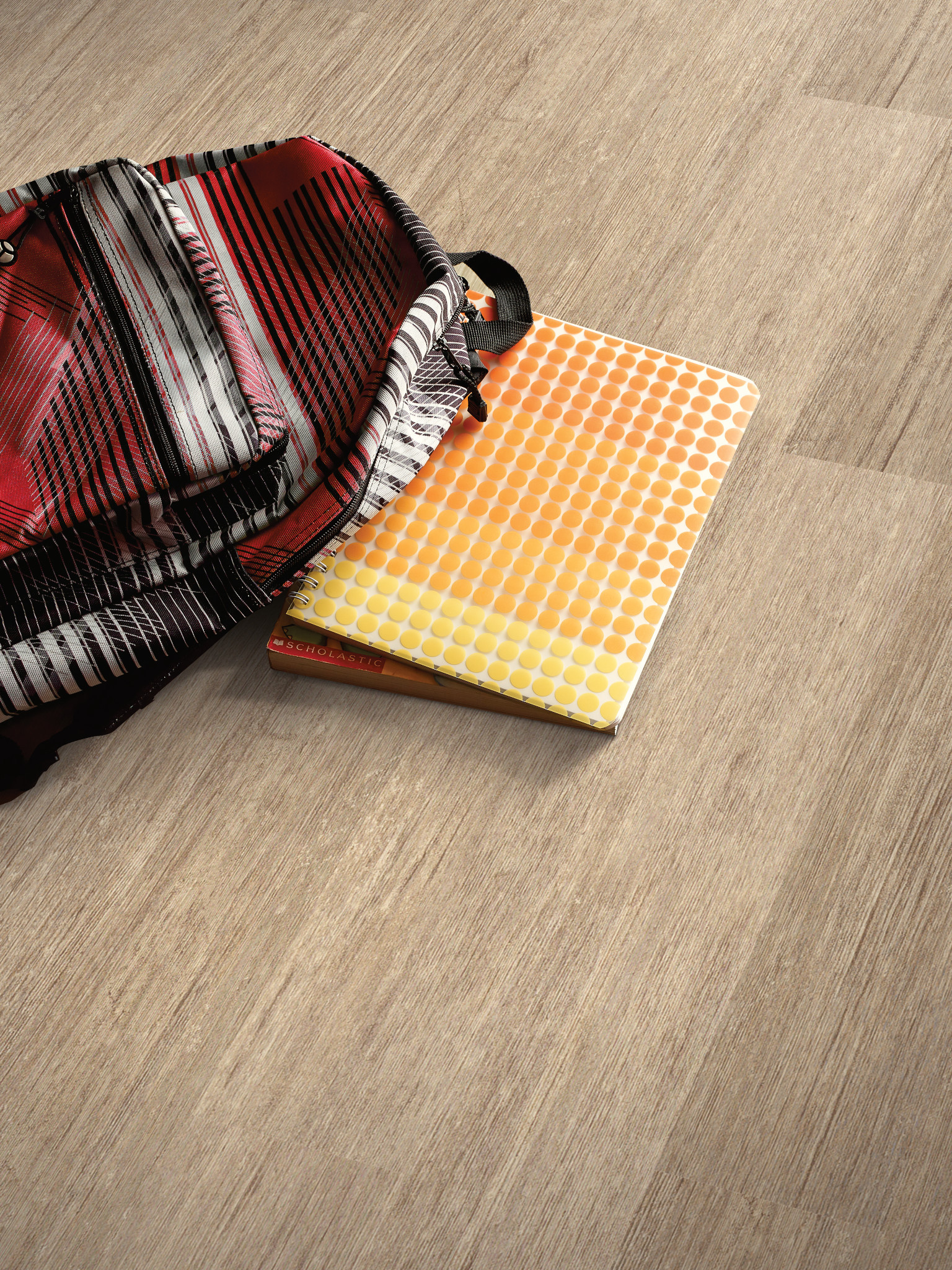 Flaxen flooring, shown in a room