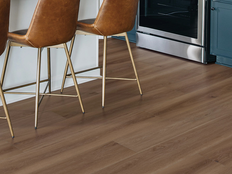 Ladderback Brown flooring in a room